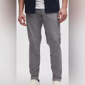 Lululemon Men’s Gray ABC Slim-Fit Trouser 38 Pants Warpstreme Stretch LM5AAEXS